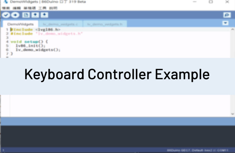 Keyboard Controller Example