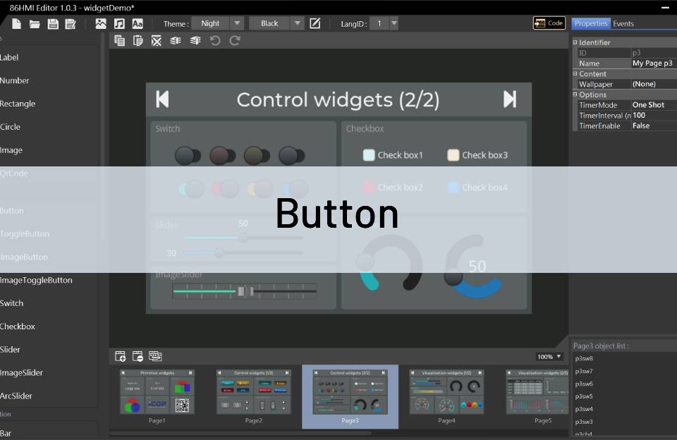 Qon Button 86HMI::Button - QEC