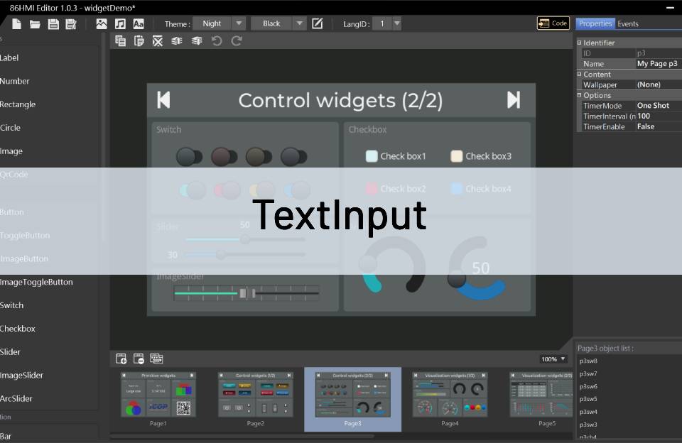 86HMI::TextInput - QEC